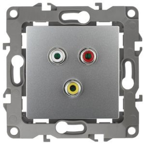 ЭРА Розетка RCA, IP20, Эра12, алюминий