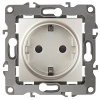 ЭРА Розетка 2P+E Schuko, 16A-250В, IP20, без м.лапок, Эра12, перламутр