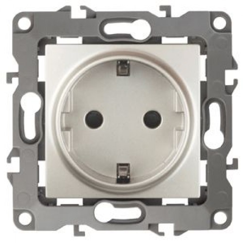 ЭРА Розетка 2P+E Schuko, 16A-250В, IP20, без м.лапок, Эра12, перламутр