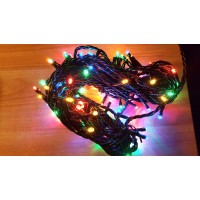 Гирлянда "Нить home" 10 м, 100 диодов, черный провод, RGB