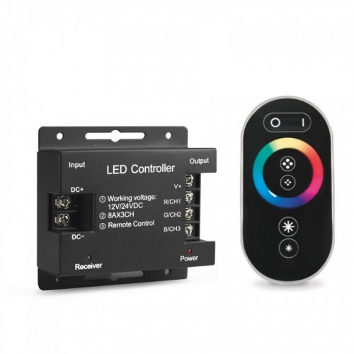 Контроллер RGB сенсорный радиосигнал 288W Черный