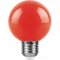 Лампа светодиодная шар Feron LB-371 3W 230V E27 красный