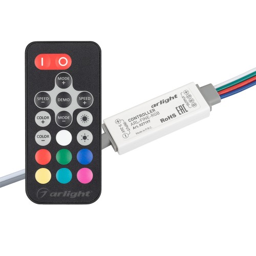 Контроллер ARL-FINE-RGB Black (5-24V, 3x2A, RF ПДУ 18кн) (Arlight, IP20 Пластик, 1 год) 027197