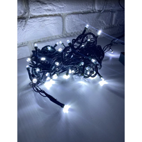Гирлянда "Нить home" LED36, 7 м, 100 диодов, черный провод, белый