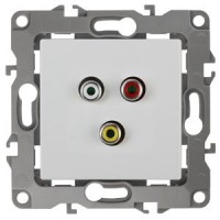 ЭРА Розетка RCA, IP20, Эра12, белый