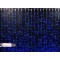 Светодиодный занавес Rich LED мерцающий, IP65, герметичный колпачок, белый провод, 2х6 м, синий