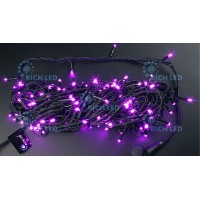 Светодиодная гирлянда Rich LED 20 м 2-канальная, 200 LED, 220 В, розовая, черный провод RL-T20C2-B/P