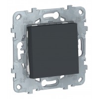 Выключатель 1-клавишный Schneider Electric UNICA NEW, скрытый монтаж, антрацит
