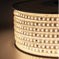 Светодиодная лента 220 В 2835 120 диодов 9,6 Вт 20Lm теплая LE LED