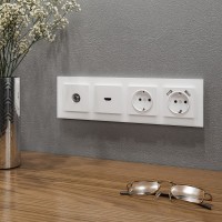 Рамка на 4 поста Werkel WL01-Frame-04 Матовый белый Favorit