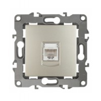 ЭРА Розетка информационная RJ45, IP20, Эра12, шампань