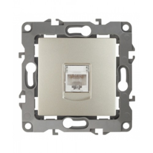 ЭРА Розетка информационная RJ45, IP20, Эра12, шампань