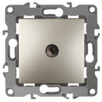 ЭРА Розетка TV проходная, IP20, Эра12, шампань