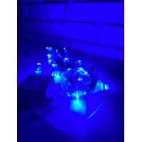 Гирлянда "Нить home" LED36, 7 м, 100 диодов, черный провод, синий
