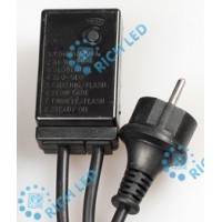 Блок питания Rich LED 1.5 м с КОНТРОЛЛЕРОМ (8 режимов, память). Для гирлянд RL-T20C2, до 5 гирлянд на 1 блок
