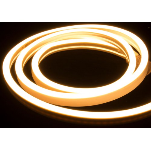 Тонкий теплый белый гибкий неон 220В, 10 Вт, 120LED 8*16