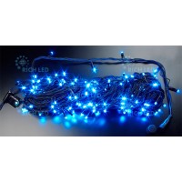 Светодиодная гирлянда Rich LED 20 м 2-канальная, 200 LED, 220 В, синяя, черный провод, соединяемая,