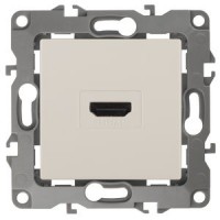 ЭРА Розетка HDMI, IP20, Эра12, слоновая кость