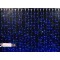 Светодиодный занавес Rich LED мерцающий, IP65, герметичный колпачок, белый провод, 2х3 м, синий.