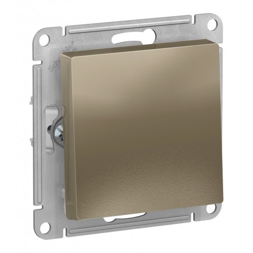 Выключатель 1-клавишный Schneider Electric ATLASDESIGN, скрытый монтаж, шампань