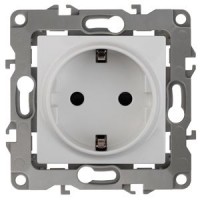 ЭРА Розетка 2P+E Schuko, 16A-250В, IP20, без м.лапок, Эра12, белый