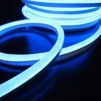 Тонкий синий гибкий неон 220В, 10 Вт, 120LED 8*16