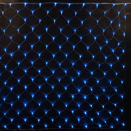 Светодиодная сетка Rich LED 2*1.5м, прозрачный провод, бело - синяя