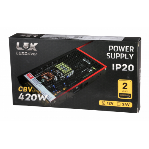 Блок питания 420 Ватт IP20 12 Вольт LUX