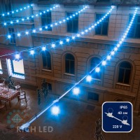 Гирлянда Белт-лайт Е27 2BL-40CM-50M-E27-220V-B/B черный/белый
