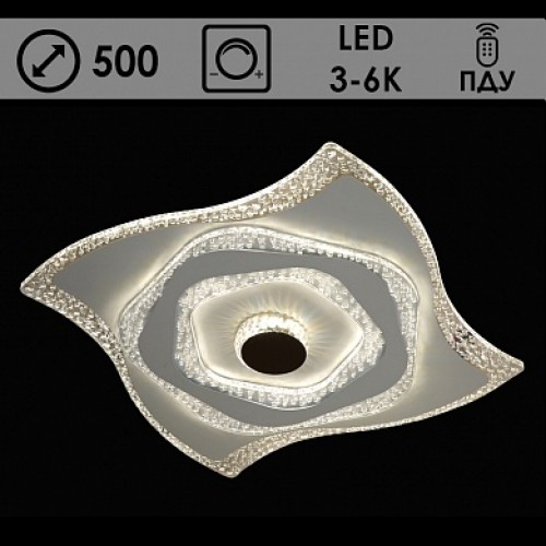 Светильник MX4013-500*500 WT+CF LED 152W 3000-6000K d500 ПДУ диммер, OLY21