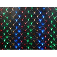Светодиодная сетка Rich LED 2*3м, прозрачный провод, бело - синяя