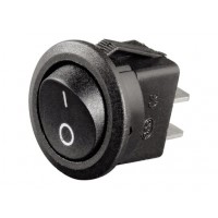 Выключатель клавишный Mini 6А 220В круглый 36-2550