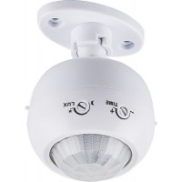 Датчик движения 1200W 8m 120°(гориз.) 360°(верт.) белый, SEN16/ES-P27A 22074