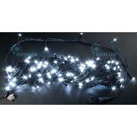 Светодиодная гирлянда Rich LED Нить 20 м, 220В, подключается контроллер, соединяемая, черный провод, белая.