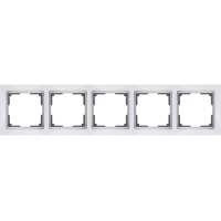 Рамка на 5 постов Werkel WL03-Frame-05 Белый / серебро