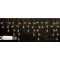 Светодиодная бахрома Rich LED, 3*0.5 м, теплая белая, мерцающий, белый резиновый провод