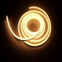Тонкий теплый белый гибкий неон 12В, 10 Вт, 120LED 8*16