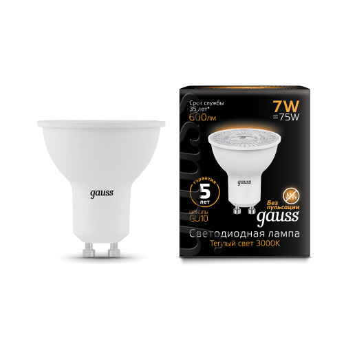 Лампа Gauss LED MR16 GU10 7W 2700K Black