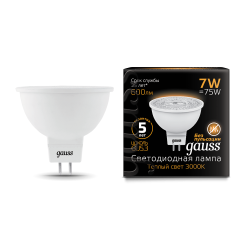Лампа MR16 GU5.3 7 Вт Gauss 2700 К 101505107