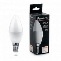 Feron. PRO LB-1309 9W 740Lm 230V E14 2700K C37 OSRAM LED лампа светодиодная свеча
