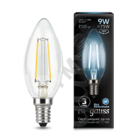 Лампа Gauss Filament свеча 9 Вт E14 4100K
