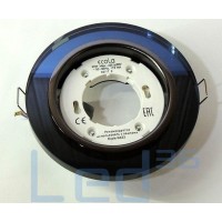 Светильник Ecola GX53 черное стекло FP53RNECH