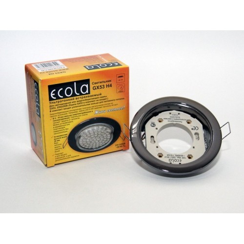 Светильник Ecola H4 GX53 черный хром FB53H4ECB